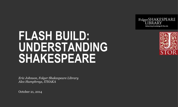 Flash Build: Understanding Shakespeare